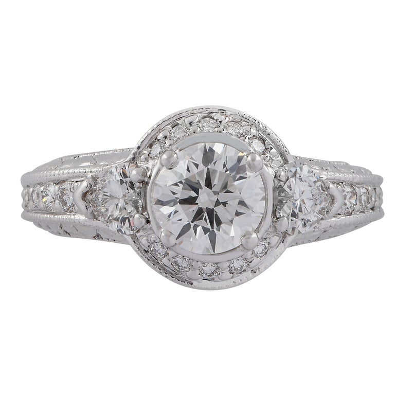 GIA Certified 1.01 Carat Diamond Engagement Ring For Sale at 1stdibs
