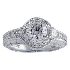 GIA Certified 1.01 Carat Diamond Engagement Ring