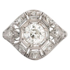 Bague de fiançailles avec diamant de 1,01 carat certifié par le GIA