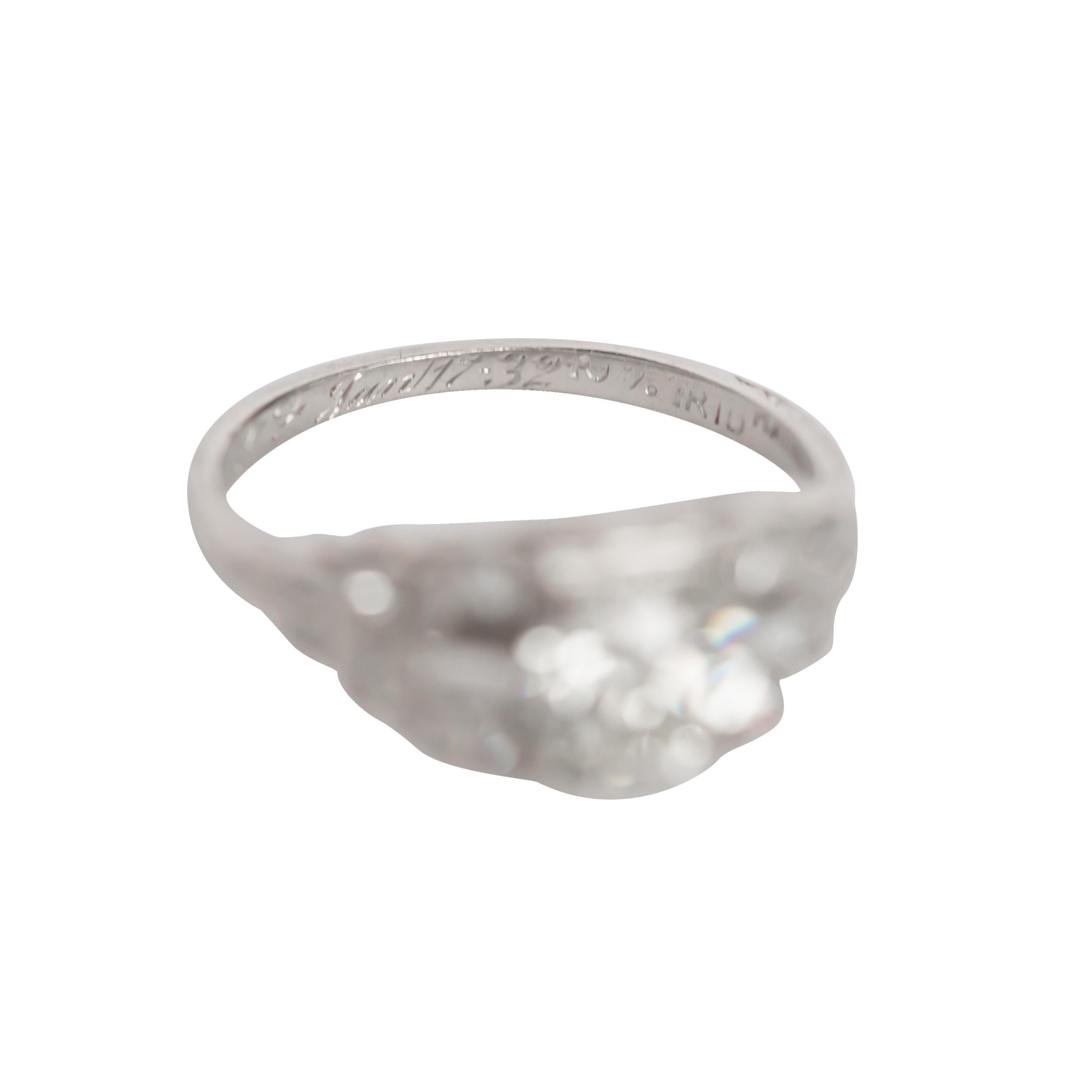 GIA-zertifizierter 1,01 Karat Diamant-Platin-Verlobungsring für Damen oder Herren im Angebot