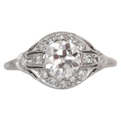 GIA Certified 1.01 Carat Diamond Platinum Engagement Ring