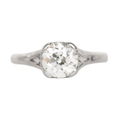 GIA Certified 1.01 Carat Diamond Platinum Engagement Ring