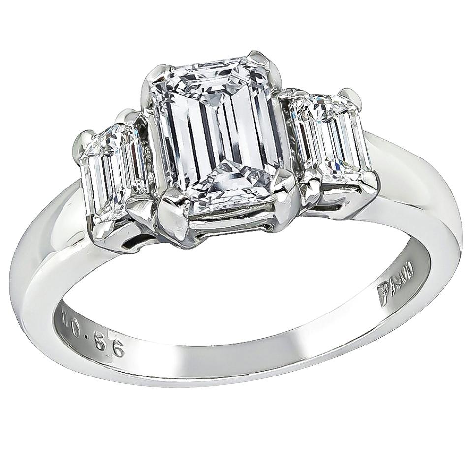 GIA-zertifizierter 1,01 Karat Diamant-Platinring