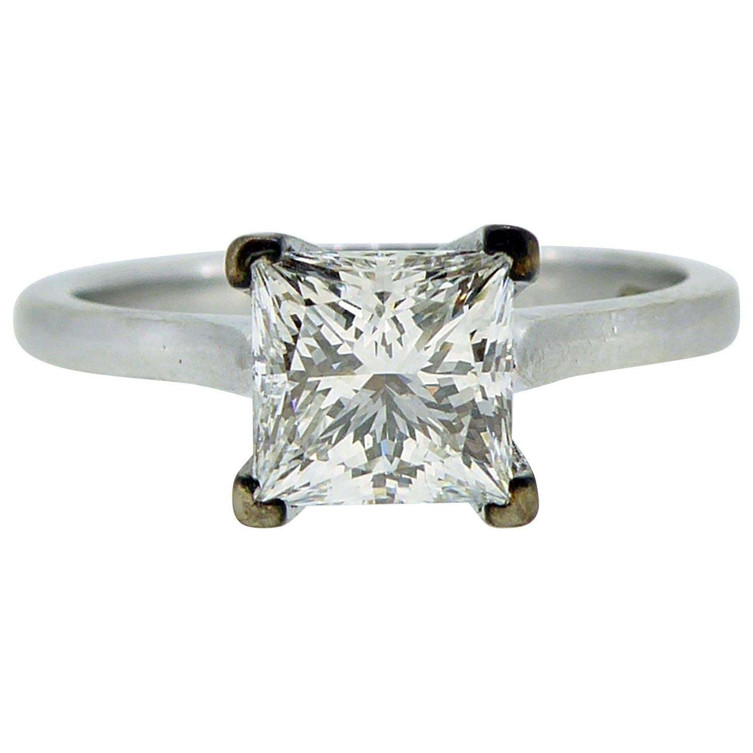 GIA Certified 1.01 Carat Diamond Solitaire Ring, F Color, VS1 Clarity, Platinum