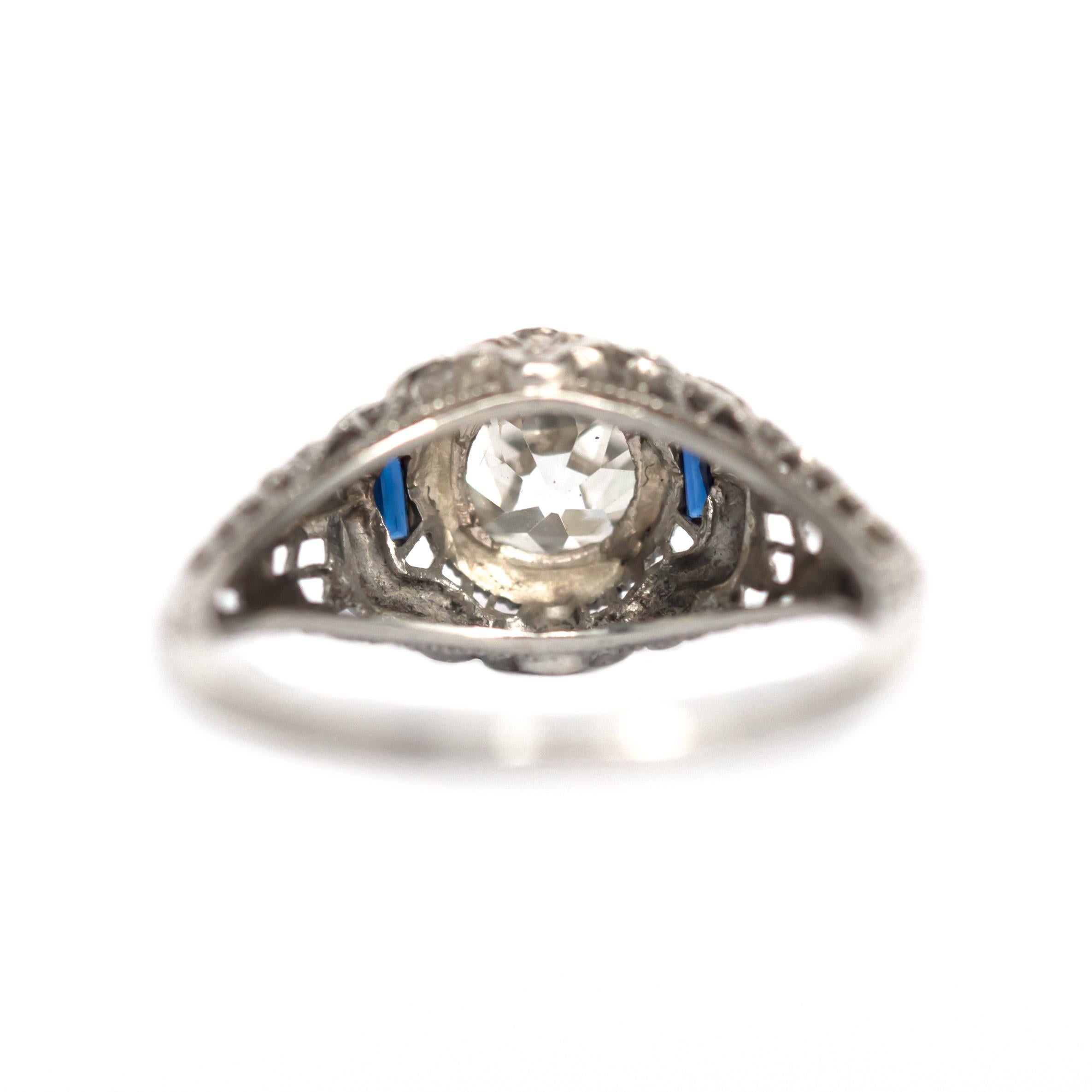 GIA Certified 1.01 Carat Diamond White Gold Engagement Ring In Good Condition For Sale In Atlanta, GA