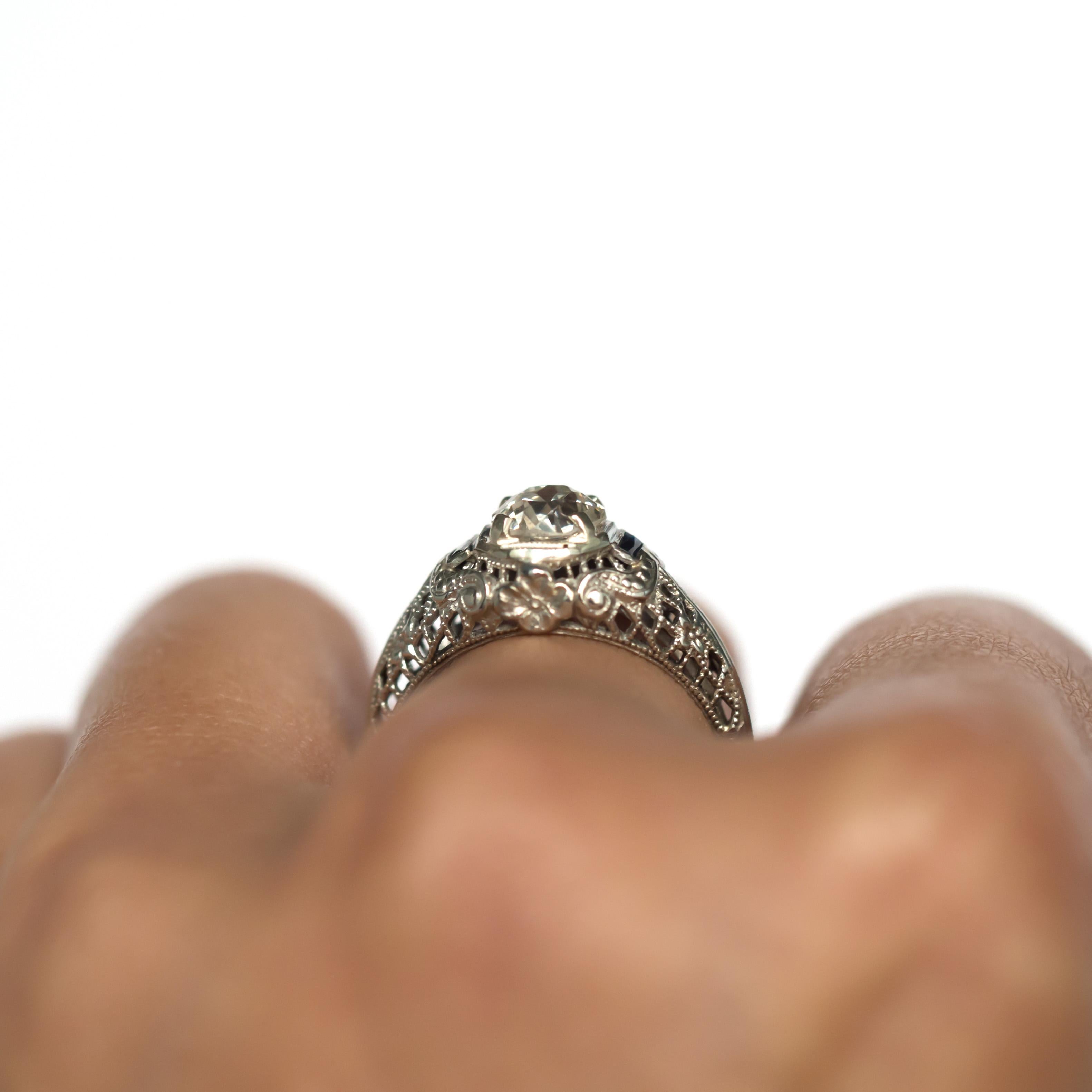 Bague de fiançailles en or blanc avec diamants de 1,01 carat certifiés par le GIA en vente 3