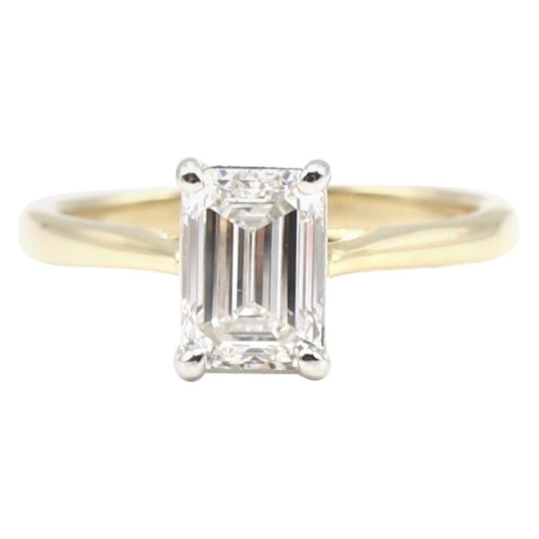 GIA Certified 1.01 Carat Emerald Cut G VS2 Diamond Solitaire Engagement Ring