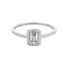 GIA Certified 1.01 Carat Emerald Halo Filigree Basket Platinum Diamond Ring