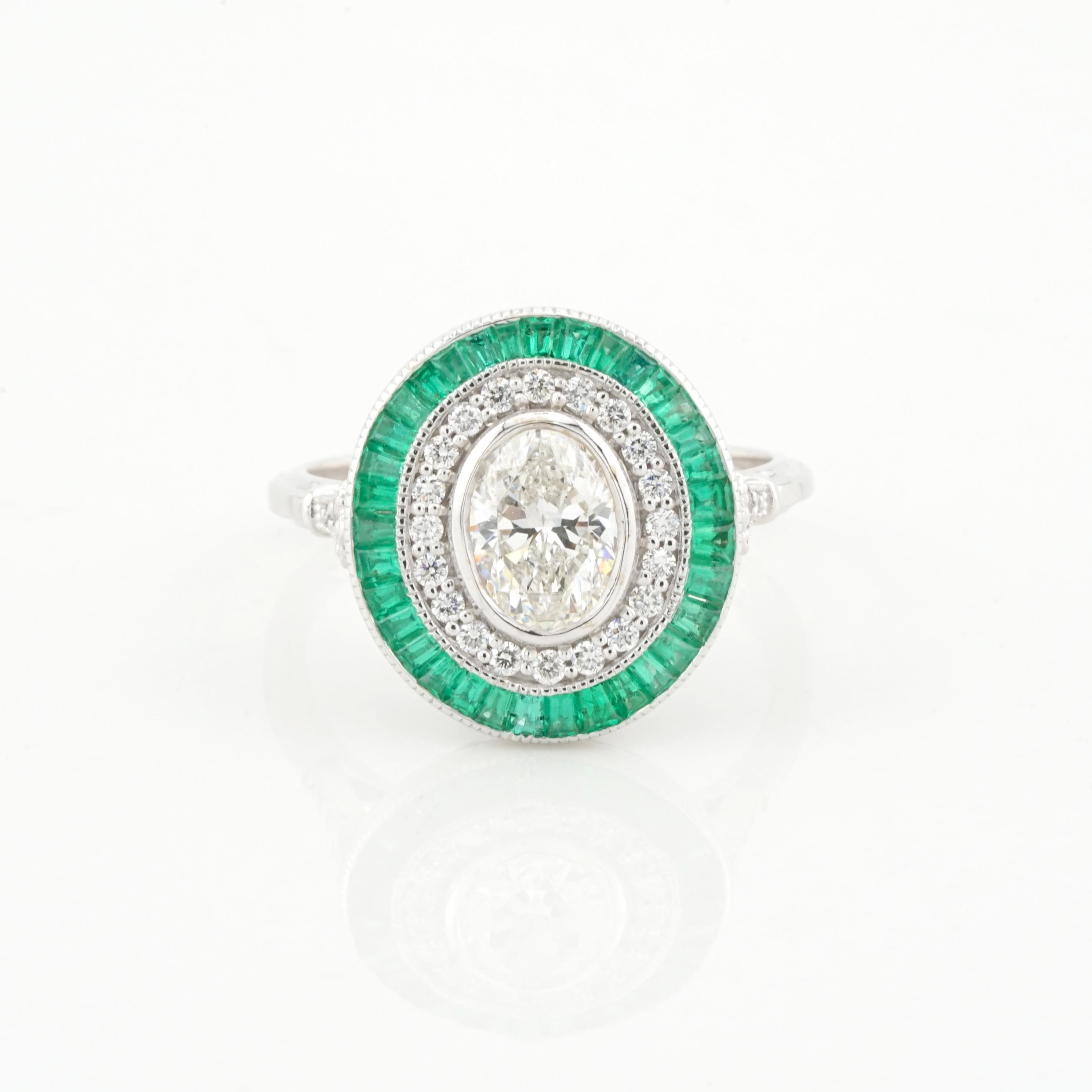 This exquisite vintage-style ring is crafted in 14K white gold and features a 1.01-carat oval-cut diamond at its center. GIA-certified with F color, VS1 clarity, and excellent polish, this diamond exudes brilliance and timeless elegance.

The