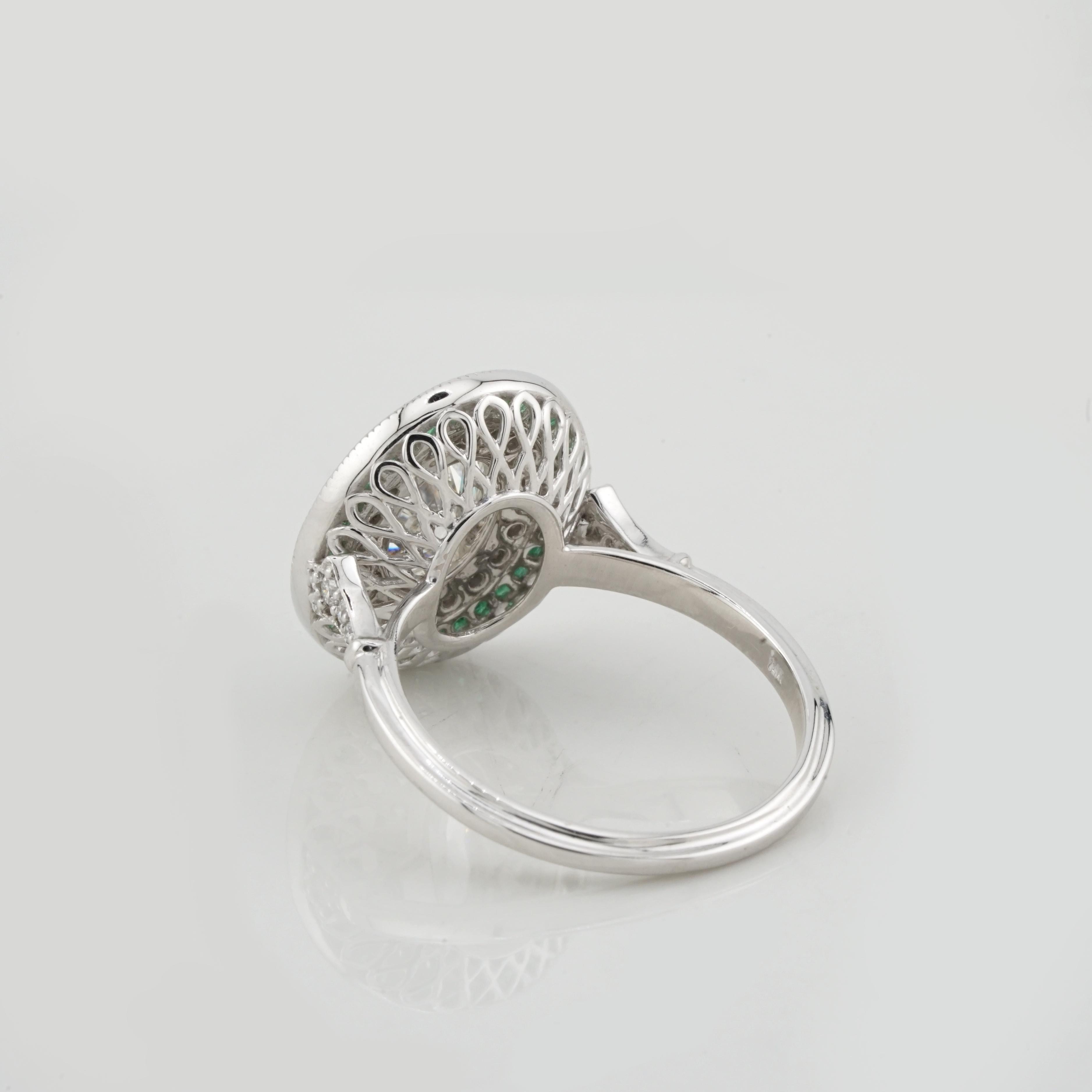 Oval Cut GIA Certified 1.01 Carat F VS1 Oval Diamond 14K White Gold Ring For Sale