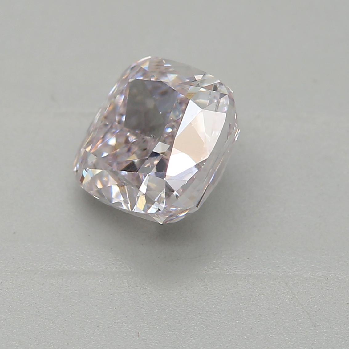 Cushion Cut GIA Certified 1.01 Carat Faint Pink SI1 Clarity Diamond For Sale