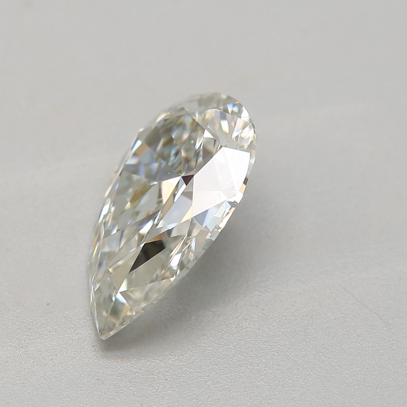 Taglio a goccia Diamante certificato GIA da 1,01 carati, di colore giallo tenue e verde, con chiarezza VS1 in vendita