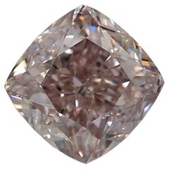 Diamante certificado por GIA de 1,01 quilates de color rosa Fancy Browinsh VS2 Claridad