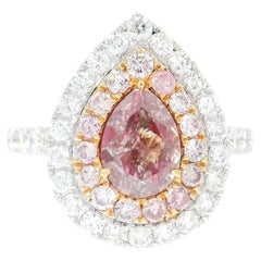 GIA Certified 1.01 Carat Fancy Brown Pink I2 Clarity Diamond Ring