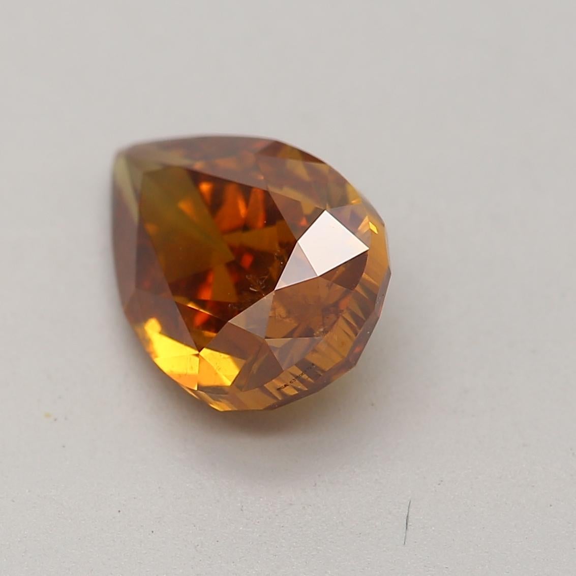 GIA Certified 1.01 Carat Fancy Deep Brown Orange I1 Clarity Diamond In New Condition For Sale In บางรัก, TH