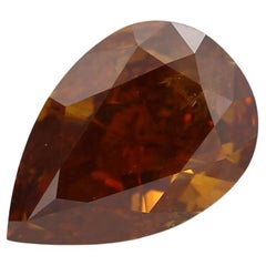 GIA Certified 1.01 Carat Fancy Deep Brown Orange I1 Clarity Diamond
