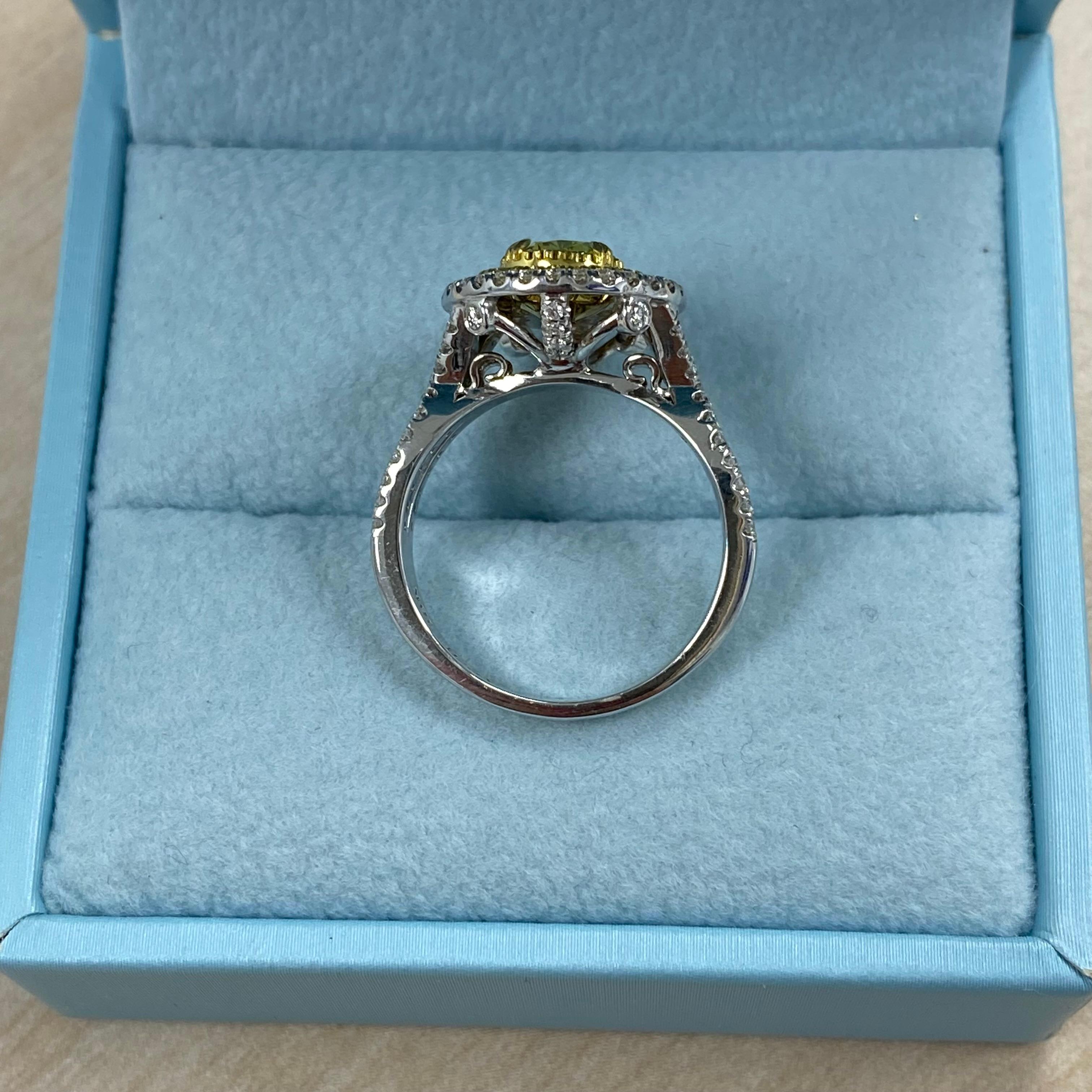 GIA Certified 1.01 Carat Fancy Deep Brownish Yellow Pear Diamond Engagement Ring For Sale 5