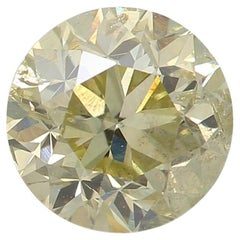GIA-zertifiziert 1,01 Karat Fancy Light Brownish Greenish Yellow I2 Clarity Diamant