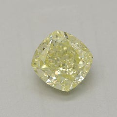 GIA Certified 1.01 Carat Fancy Light Green Yellow Si2 Clarity Diamond