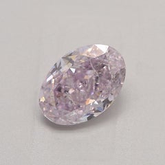 GIA Certified 1.01 Carat Fancy Light Pinkish Purple I1 Clarity Diamond