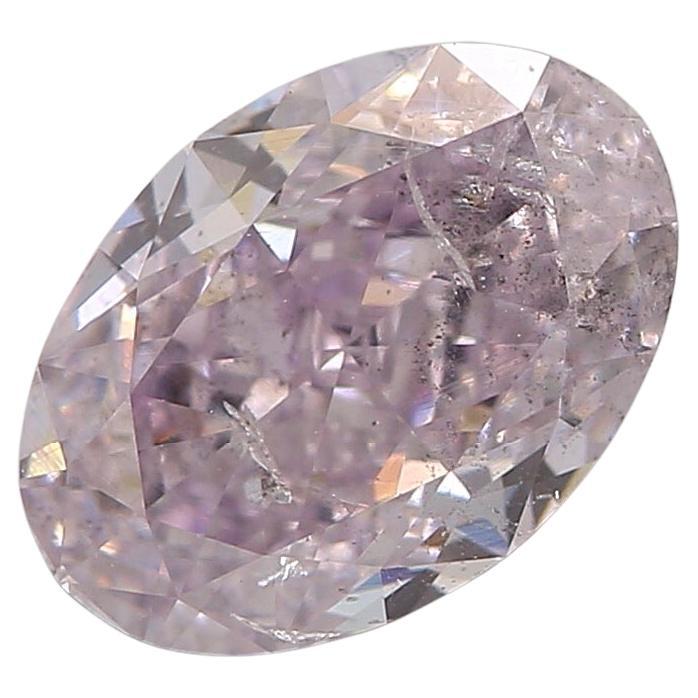 GIA Certified 1.01 Carat Fancy Light Pinkish Purple I1 Clarity Diamond