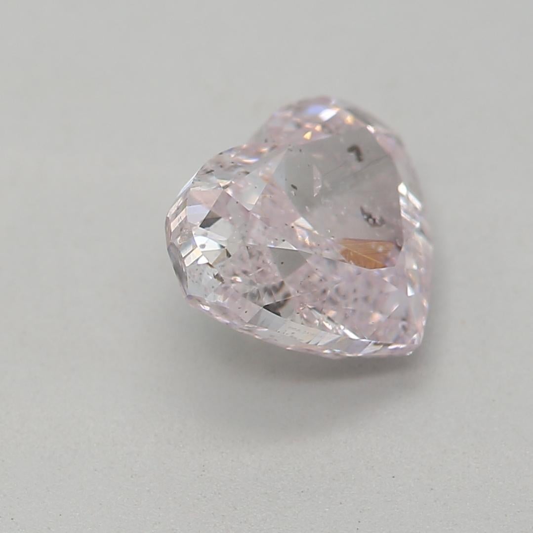 Women's or Men's GIA Certified 1.01 Carat Fancy Light Purplish Pink I1 Clarity Diamond For Sale