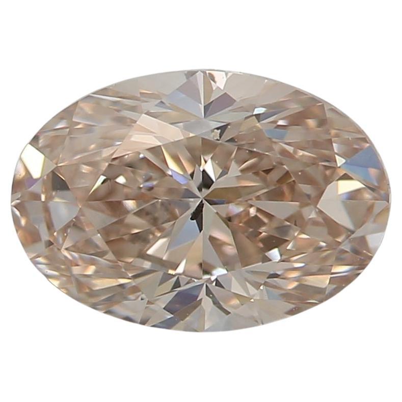 GIA Certified 1.01 Carat Fancy Pink Brown SI1 Clarity Diamond