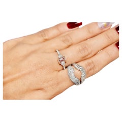 AGL-zertifizierter 1,01 Karat Ring mit rosa Fancy-Diamant in Smaragdform