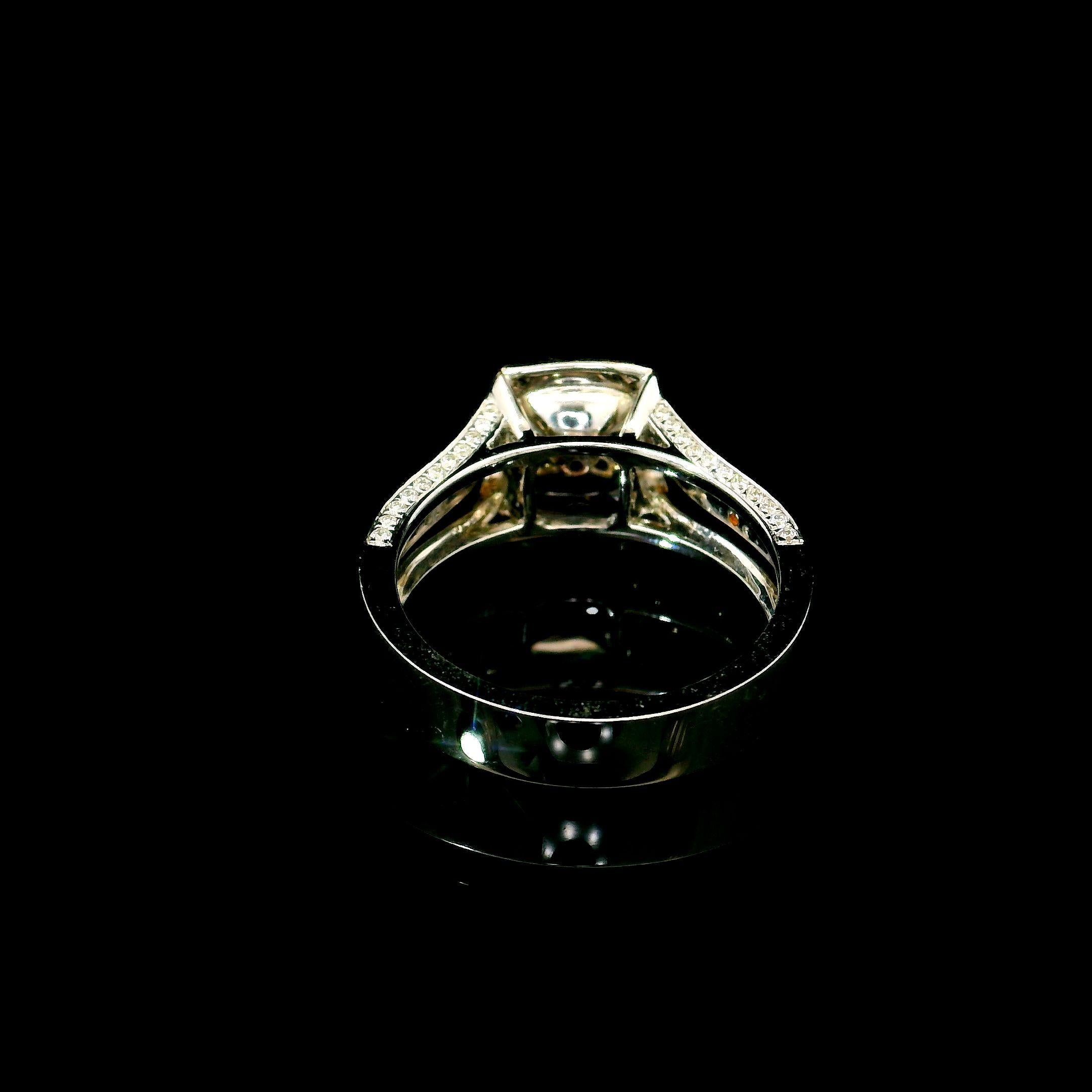 Women's or Men's GIA Certified 1.01 Carat Fancy Pinkish Brown I2 Clarity Diamond Ring For Sale