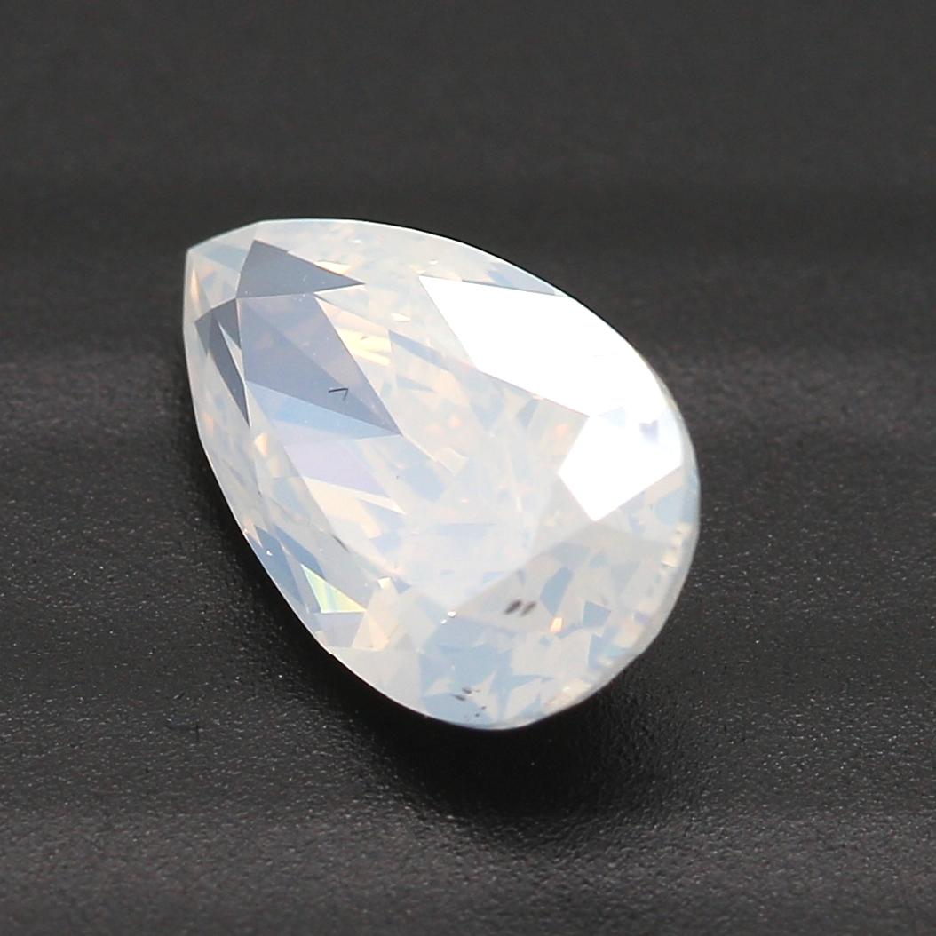 Pear Cut GIA Certified 1.01 Carat Fancy White Diamond For Sale