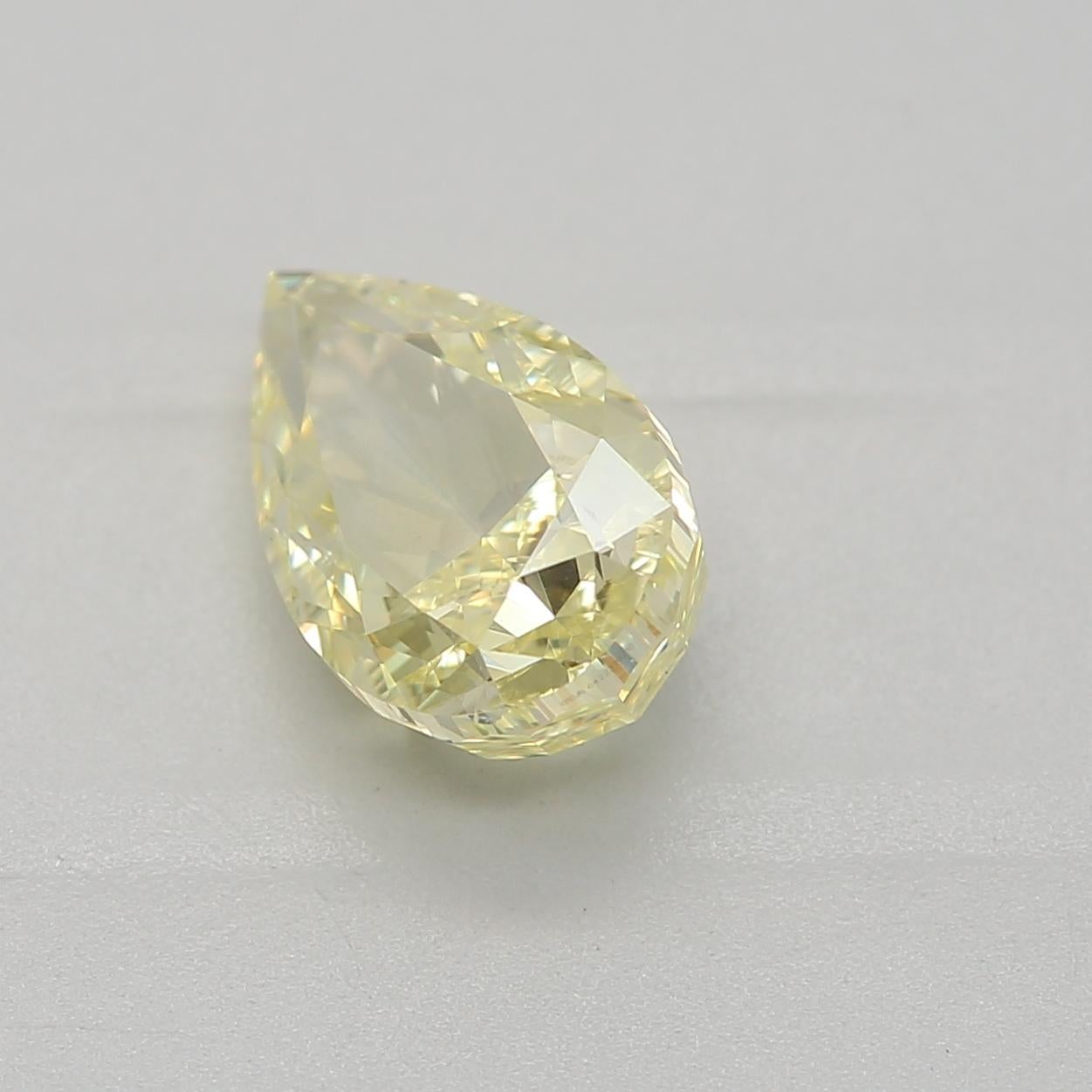 Taglio a goccia Diamante certificato GIA da 1,01 carati di colore giallo VS1 di chiarezza in vendita