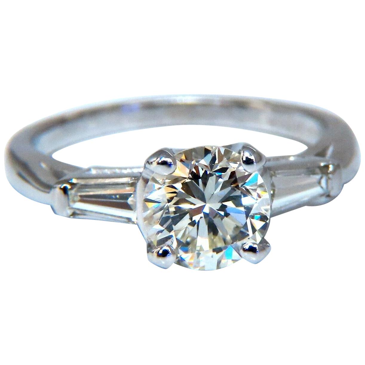 GIA Certified 1.01 Carat L/VS1 Diamond Engagement Ring Platinum Prime For Sale