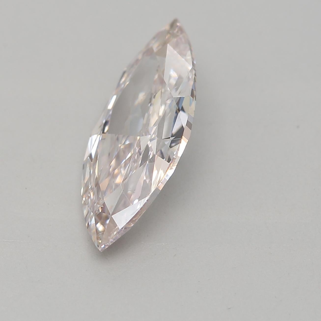 Marquise Cut GIA Certified 1.01 Carat Light Pink SI2 Clarity Diamond For Sale