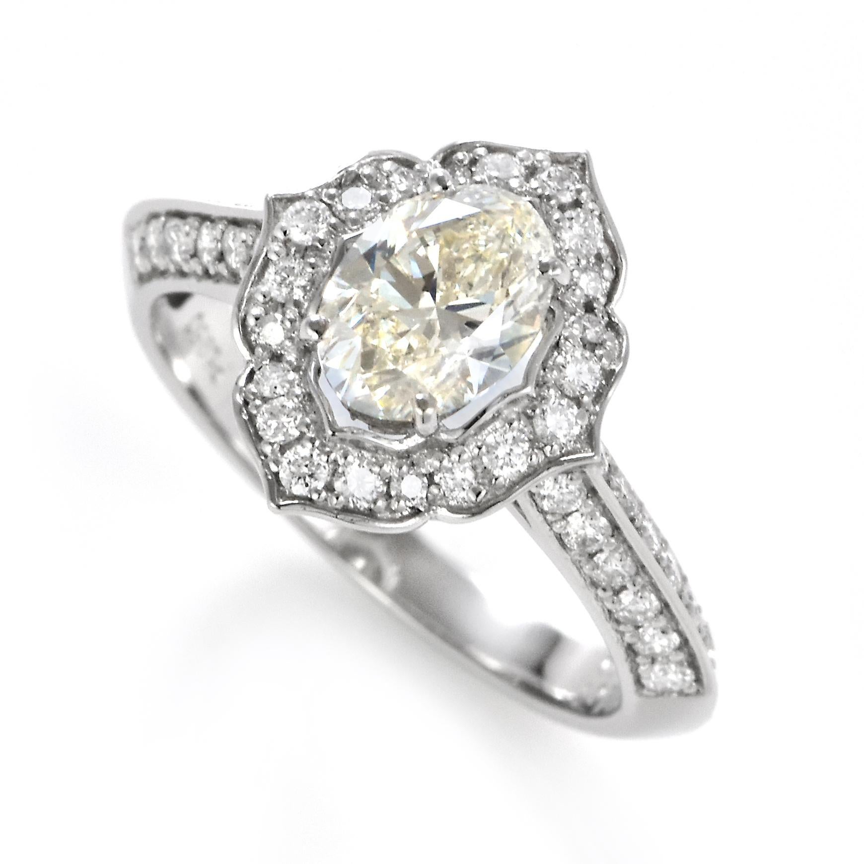 A beautiful ring featuring a GIA Certified 1.01 Carat Natural K, IF Diamonds made in Platinum. Diamonds have been adorned and cherished throughout human history and date back to thousands of years. They are rated as 10 on the Mohs Hardness Scale