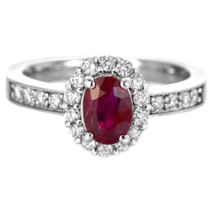 GIA Certified 1.01 Carat No Heat, Burma, Pigeon Blood Ruby Ring Made in Platinum GIA Certified 1.01 Carat No Heat, Burma, Pigeon Blood Ruby Ring Made in Platinum