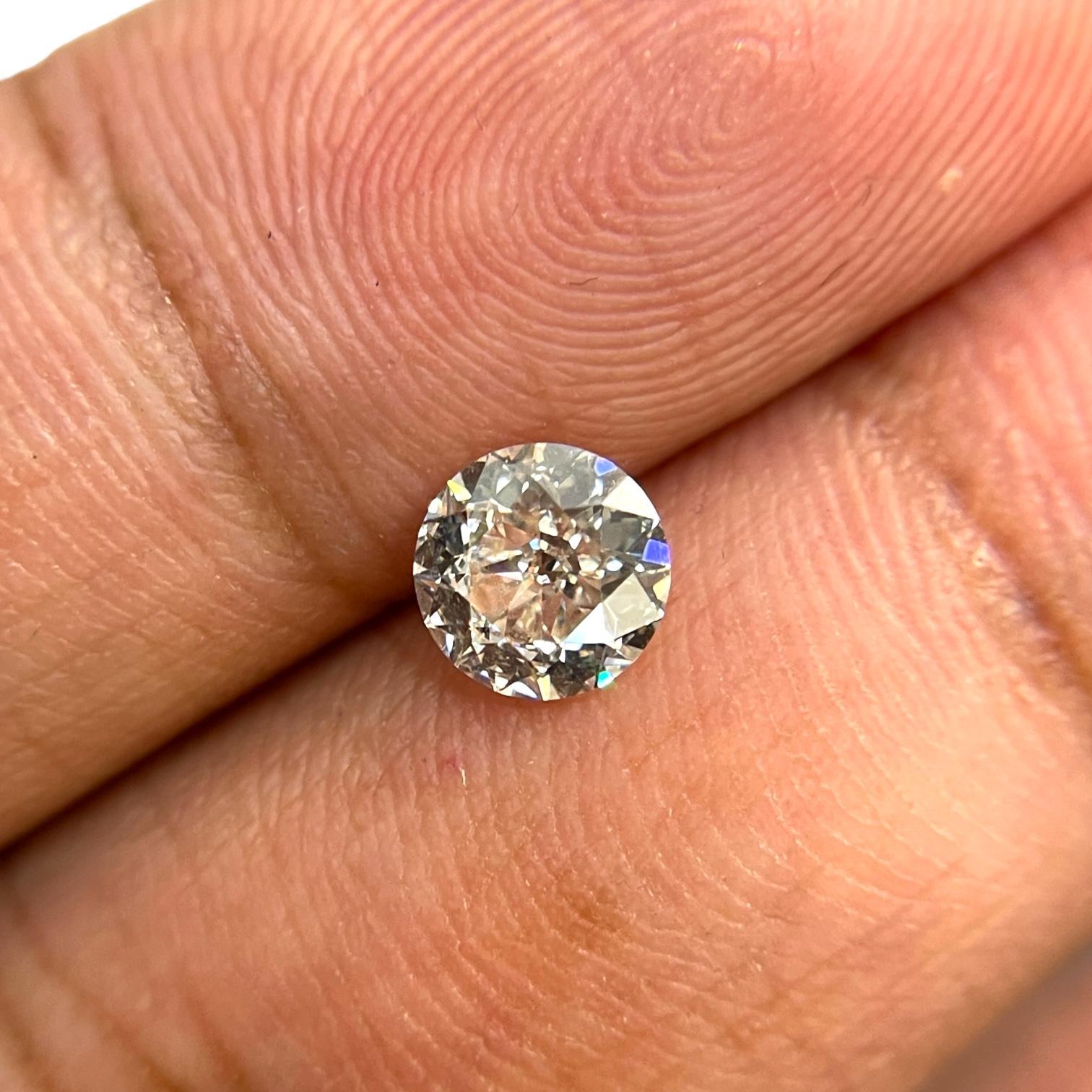 Diamant naturel de 1,01 carat de taille européenne ancienne certifié par le GIA Unisexe en vente