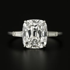 GIA Certified 1.01 Carat Old Mine Cut Diamond Platinum Engagement Ring