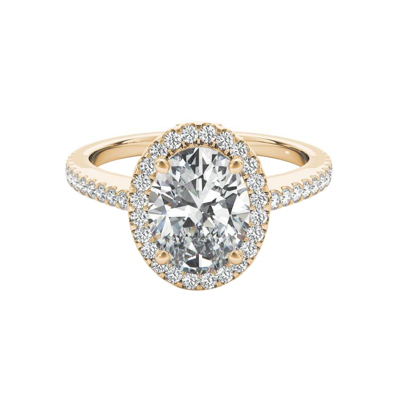 GIA Certified 1,01 Carat Oval Halo Filigree Basket 18K Yellow Diamond Ring