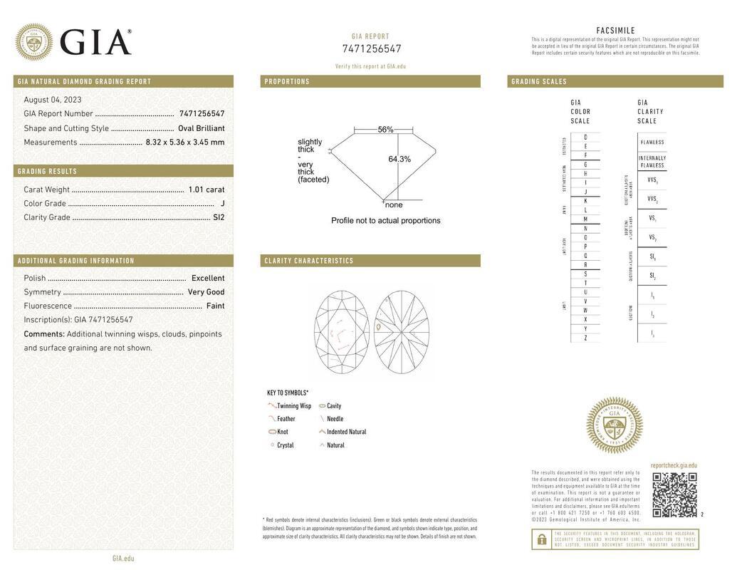 Contemporaneo GIA Certified 1,01 Carat Oval Tulip Solitaire Cathedral Platinum Diamond Ring in vendita