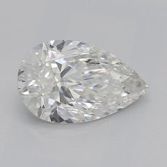 GIA Certified 1.01 Carat Pear East-West Three-Stone Diamond Ring