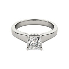 GIA Certified 1.01 Carat Princess Hidden Halo Trellis Platinum Diamond Ring