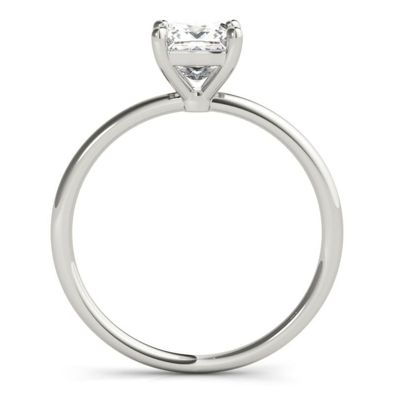 Bague à diamant certifié GIA de 1,01 carat, solitaire princesse à quatre branches Neuf - En vente à New York, NY