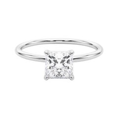 GIA-zertifizierter 1,01-Karat-Prinzessin-Solitär-Diamantring mit vier Zacken