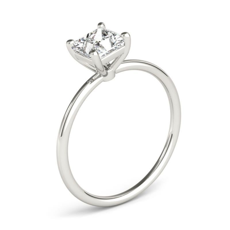 GIA-zertifizierter 1,01-Karat-Prinzessinnen-Solitär-Diamantring in Platin mit vier Zacken im Angebot 1