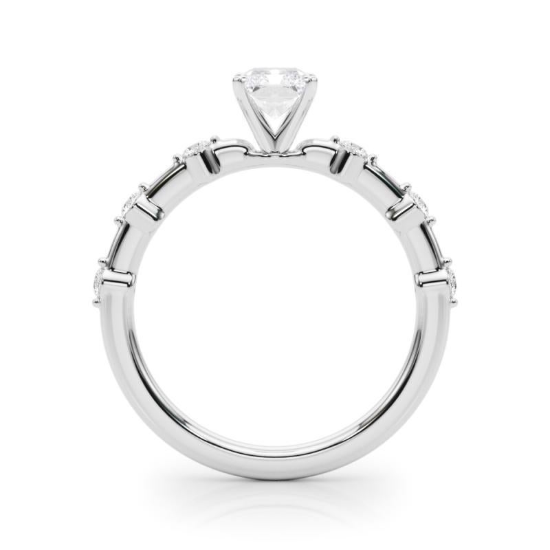 GIA zertifiziert 1,01 Karat Radiant Diamant Bambus-Schaft Platin Diamant Ring im Zustand „Neu“ im Angebot in New York, NY