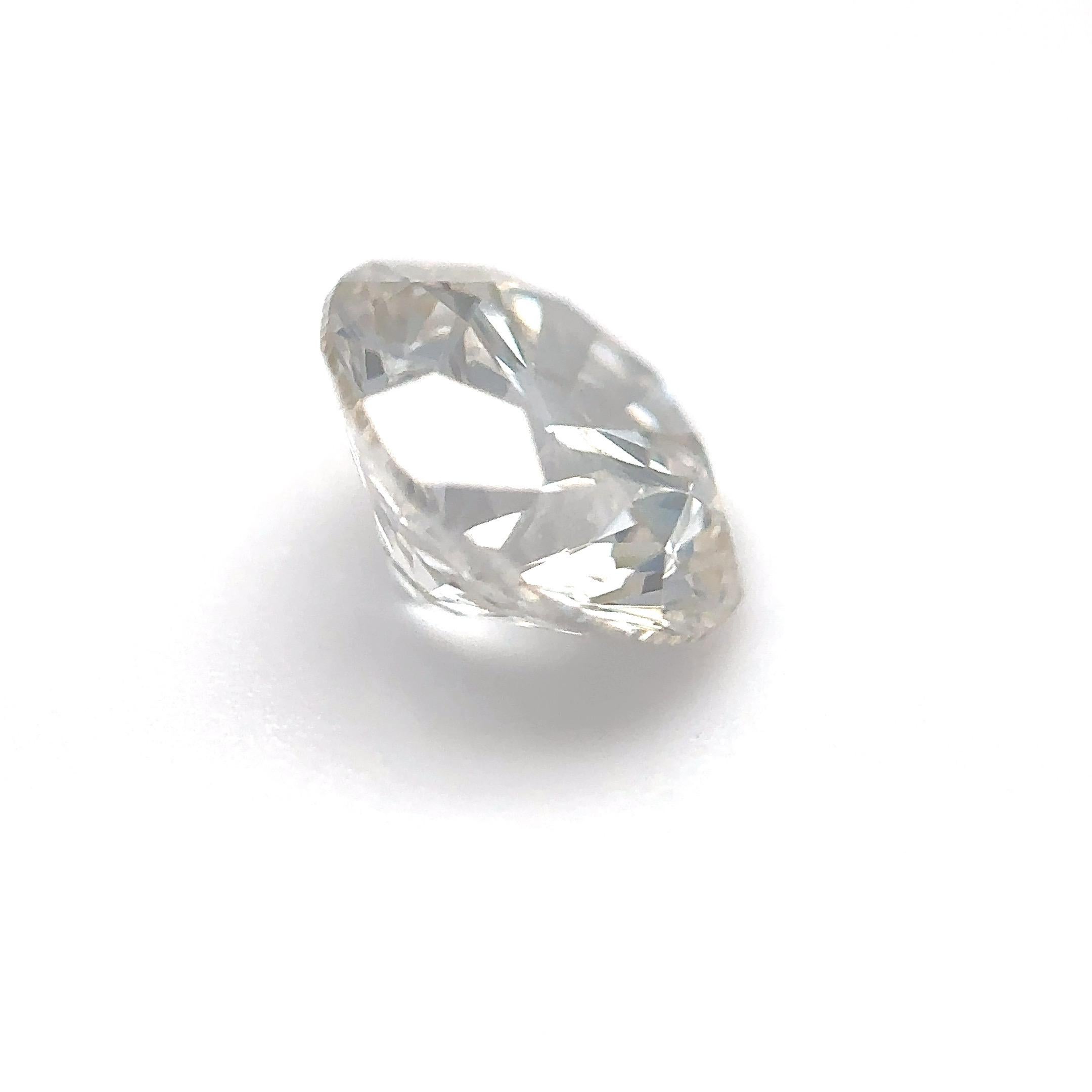 Taille ronde Diamant naturel brillant rond de 1,01 carat certifié par la GIA (bagues de fiançailles) en vente