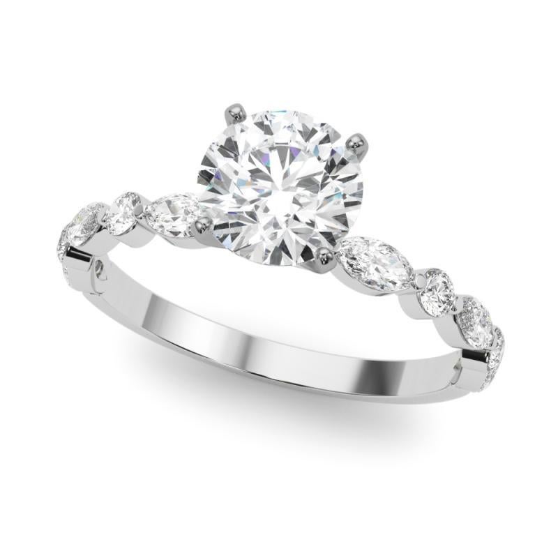 Anello con diamante rotondo solitario in platino certificato GIA da 1,01 carati In condizioni Nuovo in vendita a New York, NY