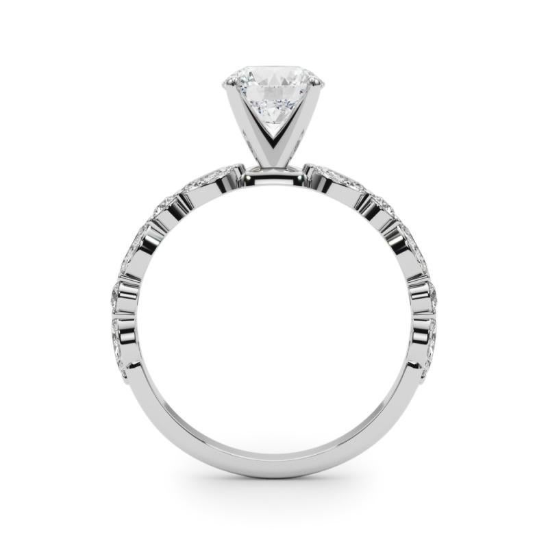 Anello con diamante rotondo solitario in platino certificato GIA da 1,01 carati in vendita 1