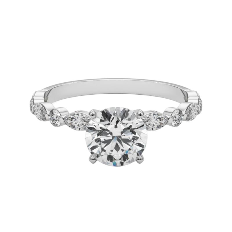 GIA Certified 1.01 Carat Round Diamond Band Solitaire Platinum Diamond Ring