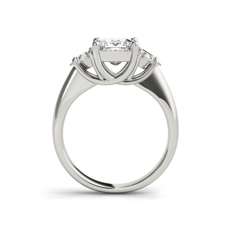 Anello con diamante trilobato e principessa da 1,01 carati certificato GIA In condizioni Nuovo in vendita a New York, NY